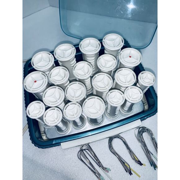 Revlon Ultra Hair Hot Rollers 3 Szs Curlers Cool Touch Tip All 20 Clips RV251 - Picture 4 of 9